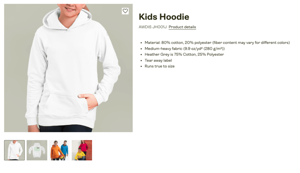 Kids Hoodie by AWDIS